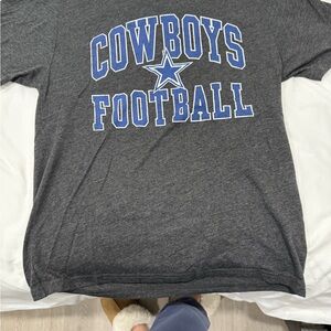 Gray Cowboys Football T-Shirt
